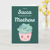 Carte La Saint-Valentin pour ma mère avec un succulent k (Fleur jaune)