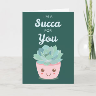 Carte La Saint-Valentin pour vous avec Succulente Kawaii