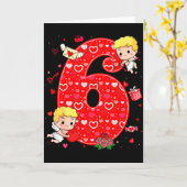 Carte La Saint-Valentin Six Sept Cœurs 6 7 Meme Gen Alph (Fleur jaune)