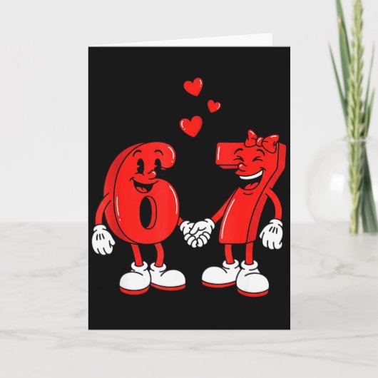 Carte La Saint-Valentin Six Sept Cœurs 6 7 Meme Gen Alph (Devant)