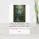 Carte La Sainte Cité en vitrail de Tiffany (Dos)
