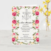 Carte La Sainte Vierge Marie Rose (Fleur jaune)