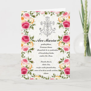 Carte La Sainte Vierge Marie Rose