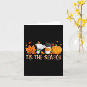 Carte La saison Leopard Citrouille Badminton Halloween F (Fleur jaune)