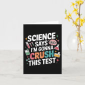 Carte La Science Dit Que Je Vais Écraser Ce Test D'Ensei (Fleur jaune)
