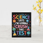 Carte La Science Dit Que Je Vais Écraser Ce Test D'Ensei (Fleur jaune)