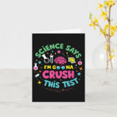 Carte La science dit que je vais réussir ce test Profess (Fleur jaune)