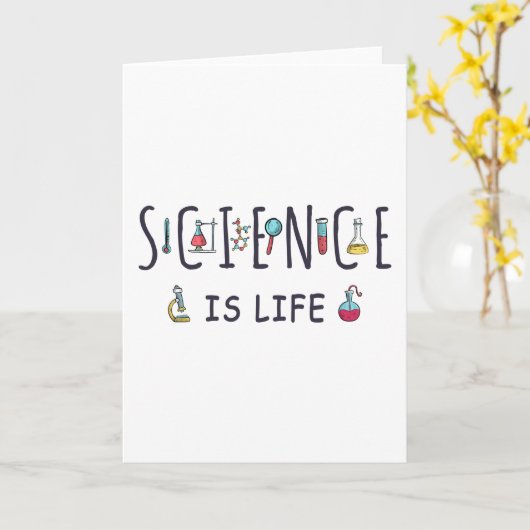 Carte La science est la vie (Fleur jaune)