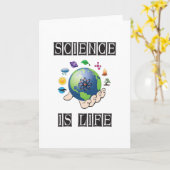 Carte La science est la vie (Fleur jaune)