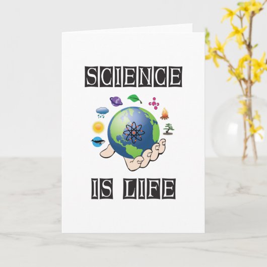 Carte La science est la vie (Fleur jaune)