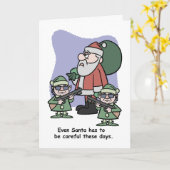 Carte La sécurité du Père Noël (Fleur jaune)