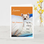 Carte La sensation améliorent mon chien d'ami, (Fleur jaune)