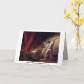 Carte La serrure par Jean-Honore Fragonard (Fleur jaune)