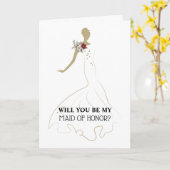 Carte La servante d'honneur | Robe mariage de mariée (Fleur jaune)