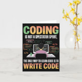 Carte La Seule Façon D'Apprendre Le Code Est De Le Coder (Fleur jaune)