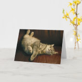 Carte La sieste de chat - à l'extrême (Fleur jaune)