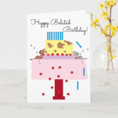 Carte La sieste de l'après-midi : Anniversaire tardif (Fleur jaune)