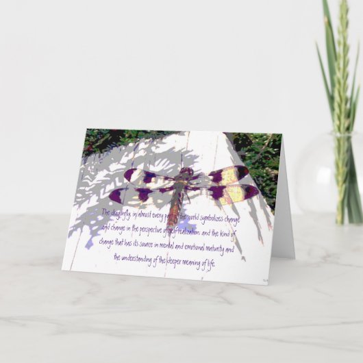 Carte La signification de la libellule de vie (Devant)