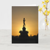 Carte La silhouette de David (Fleur jaune)