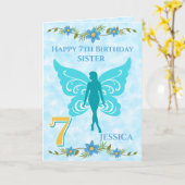 Carte La Soeur des Fées Bleues 7e anniversaire (Fleur jaune)