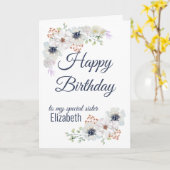 Carte La Soeur Florale, joyeux anniversaire (Fleur jaune)