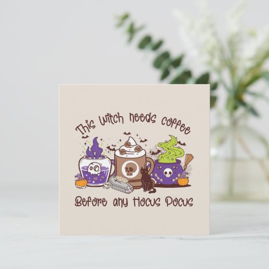 Carte La Sorcière A Besoin De Café - Louveur De Café (Debout devant)