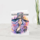 Carte La sorcière | Bonne Halloween (Devant)