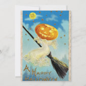 Carte La sorcière Citrouille d'Halloween en perte de vit (Dos)