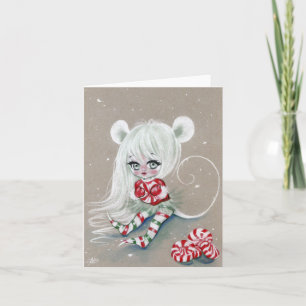 Carte La souris de Noël la plus douce avec des bonbons