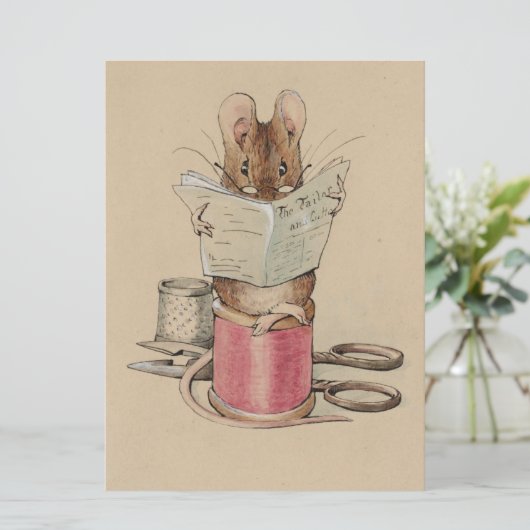 Carte La souris sur mesure (par Beatrix Potter) (Debout devant)