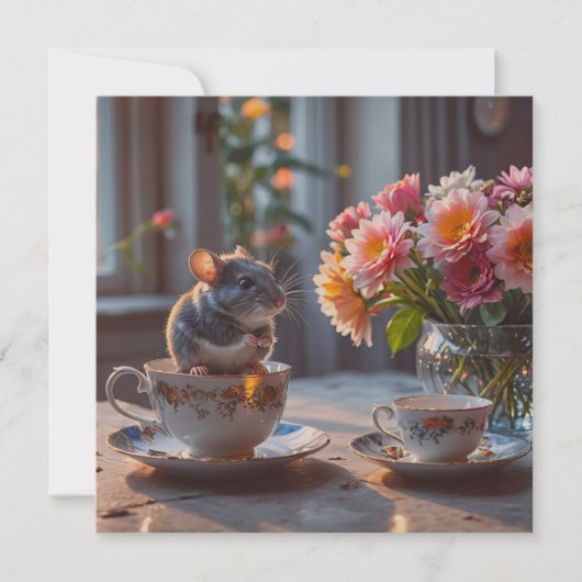 Carte La souris vient au thé (Devant)