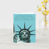 CARTE LA STATUE DE LA LIBERTÉ ÉCLAIRANT LE MONDE (Fleur jaune)