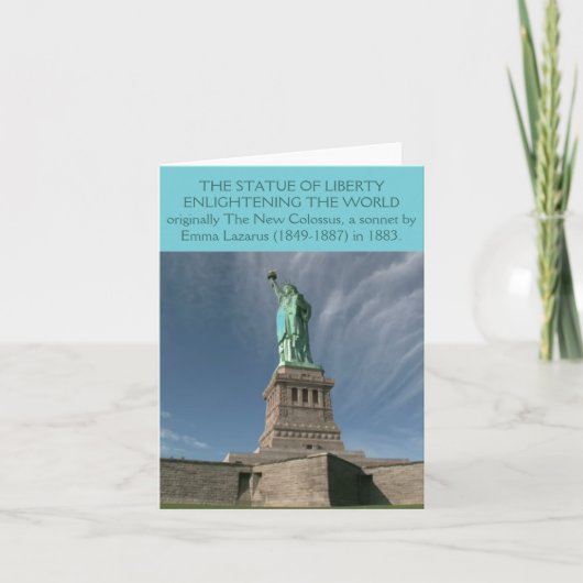 CARTE LA STATUE DE LA LIBERTÉ ÉCLAIRANT LE MONDE (Devant)