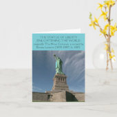 CARTE LA STATUE DE LA LIBERTÉ ÉCLAIRANT LE MONDE (Fleur jaune)