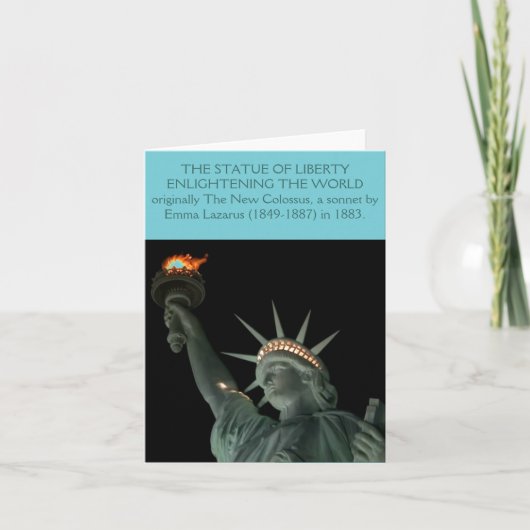 CARTE LA STATUE DE LA LIBERTÉ ÉCLAIRANT LE MONDE (Devant)