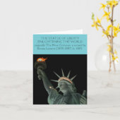 CARTE LA STATUE DE LA LIBERTÉ ÉCLAIRANT LE MONDE (Fleur jaune)