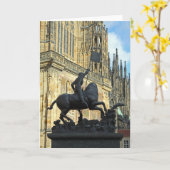 Carte La statue de Prague (Fleur jaune)