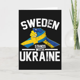 Carte La Suède soutient l'Ukraine Drapeau suédois ukrain