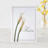 Carte La sympathie de Calla Lily (Fleur jaune)