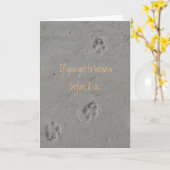 Carte La sympathie des animaux (Fleur jaune)