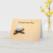Carte La sympathie du golf désolé pour votre perte avec  (Fleur jaune)