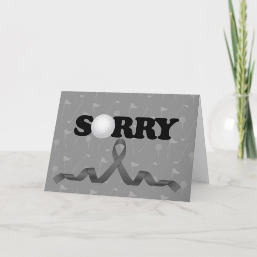 Carte La sympathie du golf désolé pour votre perte avec  (Devant)