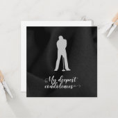 Carte La sympathie du golf pour vos condoléances de pert (Devant/Arrière en situation)