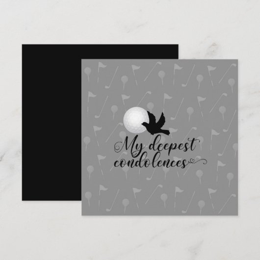 Carte La sympathie du golf pour vos condoléances de pert (Devant / Derrière)