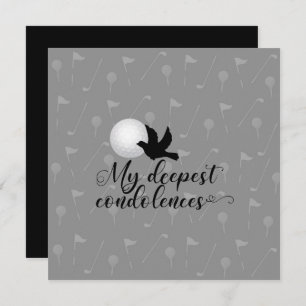 Carte La sympathie du golf pour vos condoléances de pert