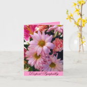 Carte La sympathie la plus profonde (Fleur jaune)