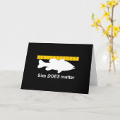 Carte La "taille importe" - pêche au bar drôle (Fleur jaune)