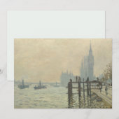 Carte La Tamise au-dessous de Westminster par Claude Mon (Devant / Derrière)