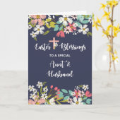 Carte La tante et le mari Bénédiction de Pâques du Chris (Fleur jaune)