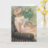 Carte La tasse de thé de Cassatt (Fleur jaune)